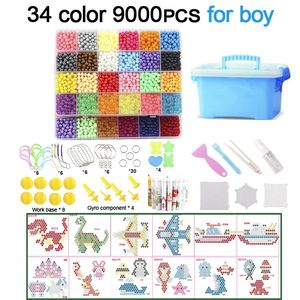 DIY Water Magic Beads for Children Animal Model Hand Making Pussel Kids Education Toys Toys Girls Spela bönor Montessori Bead 240129