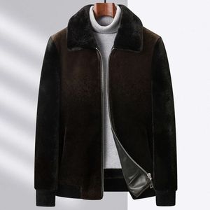 Xuelan Diao Thick Designer Autunno/Inverno a maniche lunghe Moda Urban Style Flip Collar Giacca da uomo Loose Dad BHWX