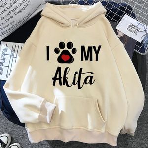 Women's Hoodies Akita Inu Women Japanese Gothic Anime 2024 Hoddies Tracksuit Hood