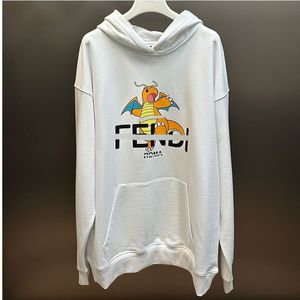 FW24 Show Mens Fashion Designer Hoodie Dragonite Black Cotton Long Sleved Jersey Sweatshirt Men Hoodies منتظم مناسبة