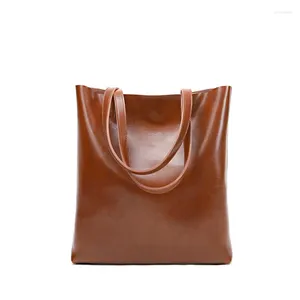 Borse da sera Borse in vera pelle da donna Borsa tote in mucca di alta qualità dal design semplice e alla moda con tracolla di grande capacità