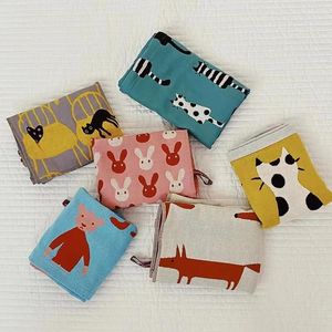 Towel 3-Layer Cotton Gauze Cartoon Print High Absorbency Soft Hand Wipe Handkerchief Kids