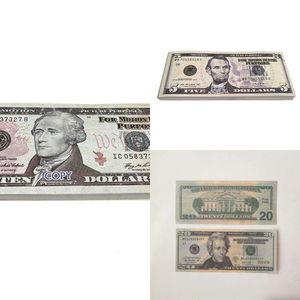 50 size USA Dollars Party Supplies Prop money Movie Banknote Paper Novelty Toys 1 5 10 20 50 100 Dollar Currency Fake Money Child7337104LINZ