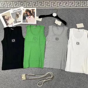 T-shirt da uomo Designer estivi T-shirt da donna Loewee T-shirt da donna T-shirt da donna T-shirt lavorata a maglia Sport Lowewe Gilet da donna T-shirt da yoga Canotta verde loweve