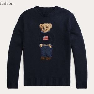 Polo Hoodie Designer Kobiety dzianiny niedźwiedź swetra koszulka polo haft haft mody mody Swatery długie rękawowe Casual 190