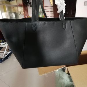 Borsa a tracolla classica da donna con marchio in vera pelle completamente nera Borsa shopping LOCKME Borsa di grande capacità 43 28 17 cm267F