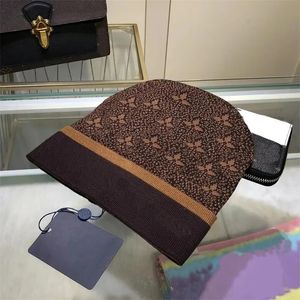 2023 Moda Designer Chapéus Homens e Mulheres Beanie Outono / Inverno Chapéu de Malha Térmica Ski Brand Bonnet Alta Qualidade Xadrez Crânio Chapéu Luxo Quente Cap N6