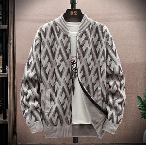 Luksusowa marka mężczyzn designerska sweter kardigan kurtka Slim Fit Long Rleeve Spring Sweter męski