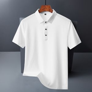 T-shirt da uomo a maniche corte T-shirt estiva in seta di ghiaccio senza cuciture Mezza manica POLO casual Maglietta leggera e sottile Maglietta elastica e ad asciugatura rapida