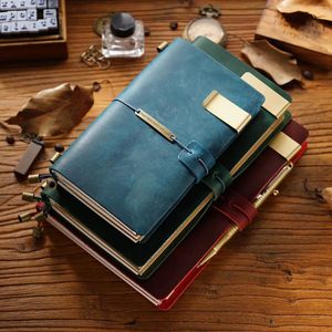 Genuine Leather Traveler's Notebook Travel Diary Journal Vintage Handmade Cowhide Gift Planner Free Lettering Embosse