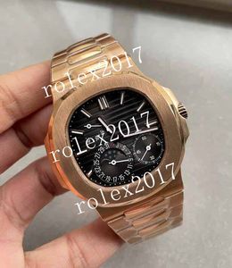 2024 Super Quality Factory Men's V2 41mm 5712 Pulseira de mostrador cinza CAL.240 Homens 18K Rose Gold Movimento automático Power Reserve Workin Relógios de pulso