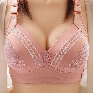 Bras High-grade Large Size Sexy Women's Underwear Without Steel Ring Back Breathable Comfortable Sweat-absorbing Adjustable Mom Bra