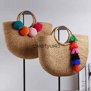 Shoulder Bags 2020 new ig quality tassel Raan Bag beac bag straw totes bucket summer bags wit tassels women andbag braidedH2421