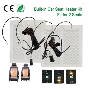 Car Seat Covers Built-in Heater Kit Fit 1/2 Seats 12V 27W Heating Pads Square Dual Control Switch System For Toyota RVA4