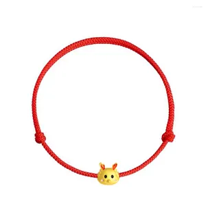 Charm Bracelets Chinese Year Of The Dragon Bracelet Red String Zodiac Handmade Good Luck Cord Gifts
