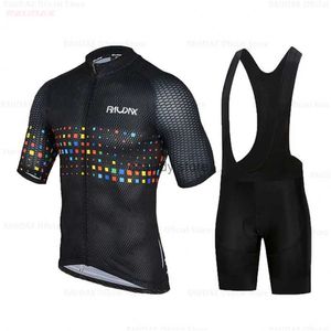 Herrspår 2023 Cykeluppsättning Jersey Summer Breathabmens Bike Bicyc Suit Pro Team Racing Uniform Clothesh2421