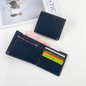 Luxury Designer Mężczyźni Kobiety Portfel skórzany Evercolor Cowhide Moda Uchwyt karty kredytowej Zapip Krótkie torebki Europejskie portfele z monety z pudełkiem prezentowym 2606