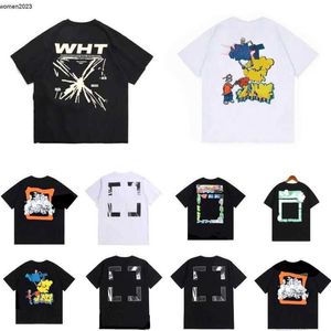 Mens T-shirts 2023fashion Luxurys Offes Clothing Tee Shirts Women Loose Tees Tops Man Casual Street Graffiti Shirt Sweatshirtoff Offs White WhitE UQIT