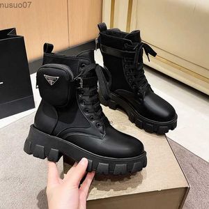 Boots Womens Martin Boots 2024 Winter New Luxury Designer Lace Up Platfor
