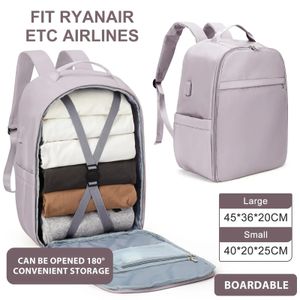 Likros mochila de bagagem de mão para Ryanair 40x20x25, bolsa de cabine Easyjet 45x36x20, leve, mochila de viagem para avião 240126