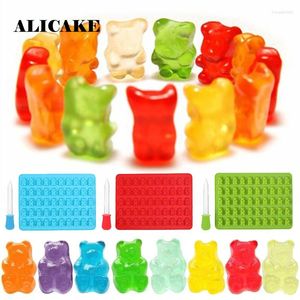 Формы для выпечки Gummy Bear Mold Силиконовая форма для шоколадных конфет Помадка Формы для льда Поднос для украшения торта Кондитерские инструменты Форма Z35