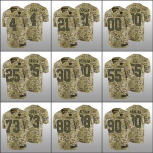 Las Vegas''Raiders''Men 4 Derek Carr 25 Erik Harris 30 Jalen Richard Custom Women Youth Salute to Service Camo Jersey