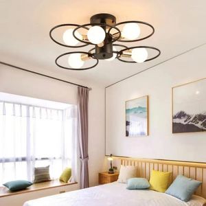 Ceiling Lights Nordic Lamp Simple Living Room Study Chandelier Bedroom Creative Restaurant Lighting