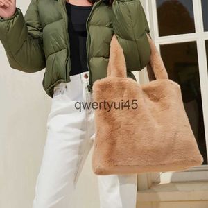 Borse a tracolla fasion ecopelliccia grande tote bag designer soffici più donne e borse casual semplice caldo inverno grandi borse sopper 2023 nuovoH2421