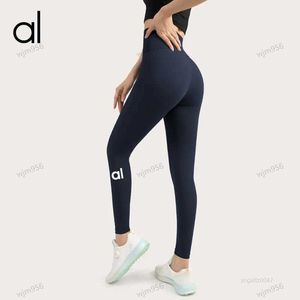 ALOLULU 2024 tessuto in lycra tinta unita pantaloni da yoga da donna vita alta sport abbigliamento da palestra leggings pantaloni da fitness elastici da donna 4CNJ AWIV