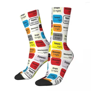 Men's Socks Anesthesia Medication Doctor Medical Nurse Hospital Male Mens Women Winter Stockings Polyester