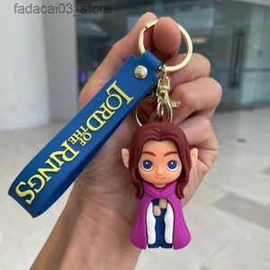 Keychains Lanyards Movie Lord of the Finger Rings Keychain Anime Doll Figur Keyring Pendent smycken bil Key Accessories Toy for Kids BI 5587