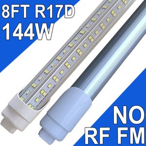 8 stóp R17D LED Rurka LED, F96T12 HO 8 Stop LED żarówki, 96 '' 8 stóp LED Light Light, aby zastąpić Fluorescencyjne żarówki T8 T12, wejście 100-277V, zimna biała 6000K, przezroczystą soczewkę USastock USastock