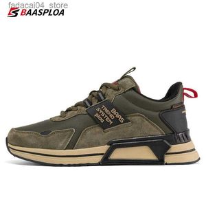 Rullskor Baasploa Nya män mode läder vattentäta casual skor icke-halk slitstarka löpskor andningsbara manliga sneakers q240201