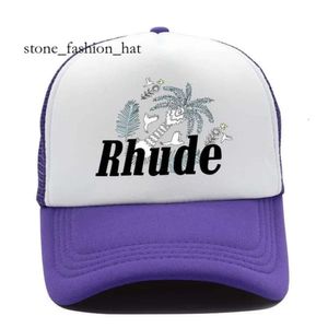 Man Patchwork Baseball Rhude Cap Men Kvinnor Broderi Rhude Racing Cap Unisex Collections Casual Truck Hat Justerbar Rhude Hat 1141