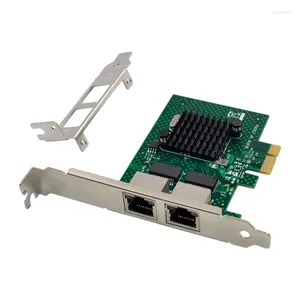 Adaptador de servidor de porta dupla de placa de rede Gigabit Ethernet compatível com WOL PXE VLAN