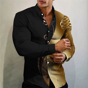 Abito da uomo camicia con risvolto giacca casual da strada semplice e alla moda taglia grande taglie forti 240201