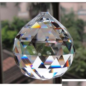 Cristal novo pendurado claro bola de cristal esfera prisma pingente espaçador grânulos para casa festa casamento luz lâmpada sqcrdh dhseller2010 gota de dhsyz