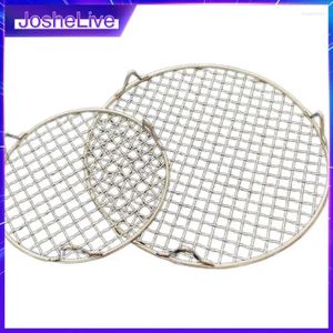 Tools Non Stick Barbecue Grate With Legs Round Stainless Steel Bbq Mesh Outdoor Camping Grilling Mat Baking Net