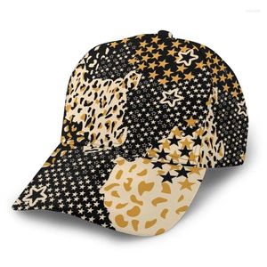 Boll Caps NoisyDesigns Daily Leopard Unisex Casual Black Baseball Cap justerbara snapback -hattar för kvinnor män hip hop streetwear sunhat