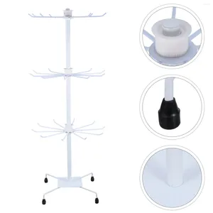 Hooks Handbag Hat Hanger Rack Display Stand Standing Clothing Jewelry Headwear Iron 3-tier Metal Hangers