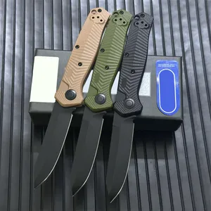 8551/8551BK AUTO Folding Knife 3.30" D2 Plain Blade Nylon Fiber Handles Pocket Knives Outdoor Camp Hunt Tactical EDC TOOLs