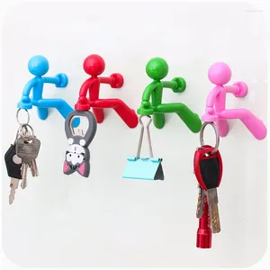 Hooks Creative Wall-Climbing Villain Hook Strong Magnet For Entering The Door Hanging Keychain Magnetic Refrigerator Key Hold