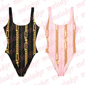 Klassisk kedjetryck Badkläder Luxury One Piece Swimsuit Bathing Suit Beach Wear Summer Voles Hot Spring Biquinis