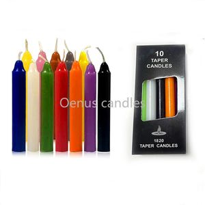 10 PCS Colored Witch Candle Spell Chime for Spiritual Magic Taper Shabbat Unscented Religion Decoration 240122