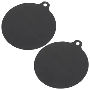 Tapetes de mesa 2 Pcs Fogão de Indução Silicone Mat Pot Holders Cooktop Potholder Protetores Almofada à prova de óleo Protetor de fibra de vidro