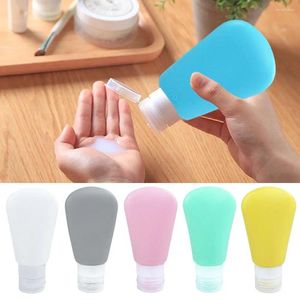 Lagringsflaskor 90 ml Bärbar underkant Lotion Squeeze Tube Silicone Travel Relable Bottle Shampo Container