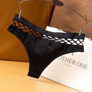 Kobiety majtki seksowne stringi w talii puste g-strings kobietę bieliznę oddychającą nylonową bieliznę damskimi stringi lądzie