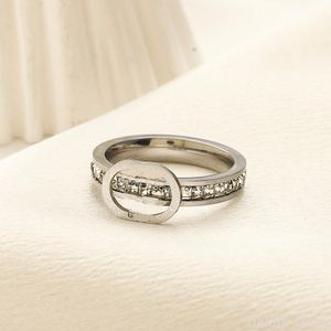 Designer ringer kvinnor lyxiga smycken kärlek ringer silver guld ring mode tillbehör