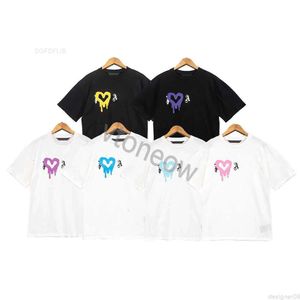 KQ8O 2023 NEW MENS WOMENSTシャツカジュアルサマートレンドTEESレタープリントプラムクラシック短袖エンジェルストTシャツトップコットン衣類エンジェル