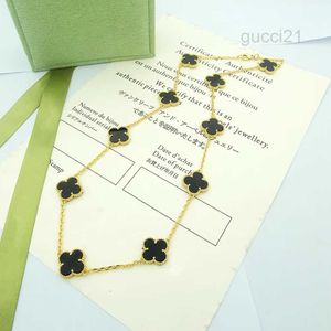Clover halsbandsdesigner för kvinna smycken blommor mode kvinnor gratis frakt fyra luxu kr0f